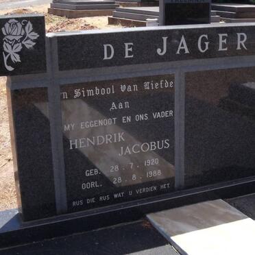 JAGER Hendrik Jacobus, de 1920-1988 