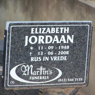 JORDAAN Elizabeth 1948-2008