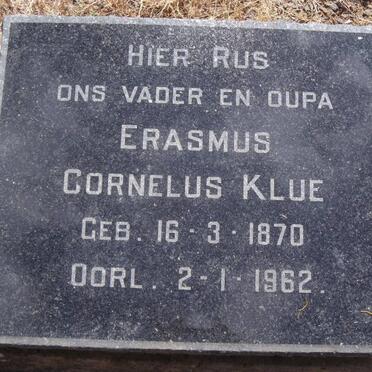 KLUE Erasmus Cornelus 1870-1962