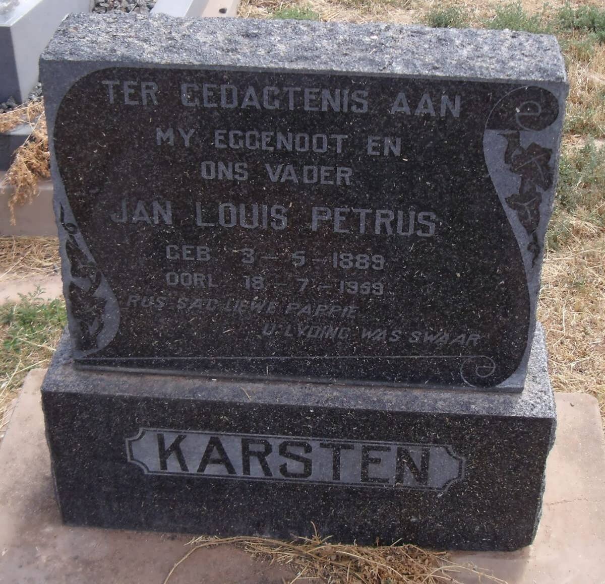 KARSTEN Jan Louis Petrus 1889-1959