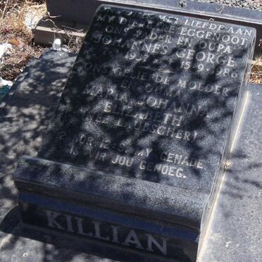 KILLIAN Johannes George 1937-1986 &amp; Maria Johanna Elizabeth LAUBSCHER 