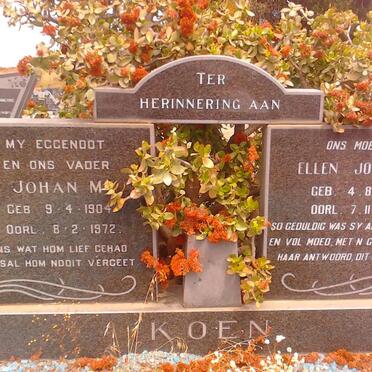 KOEN Johan M. 1904-1972 &amp; Ellen Johanna 1915-1974