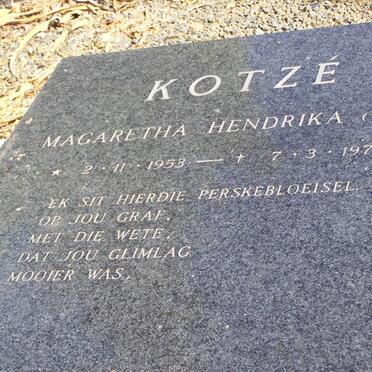 KOTZÉ Magaretha Hendrika 1953-1974