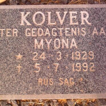 KOLVER Myona 1929-1992