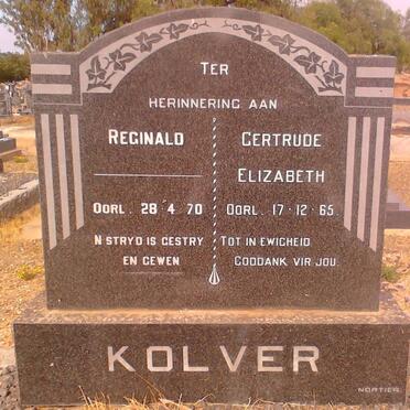 KOLVER Reginald -1970 &amp; Gertrude Elizabeth -1965