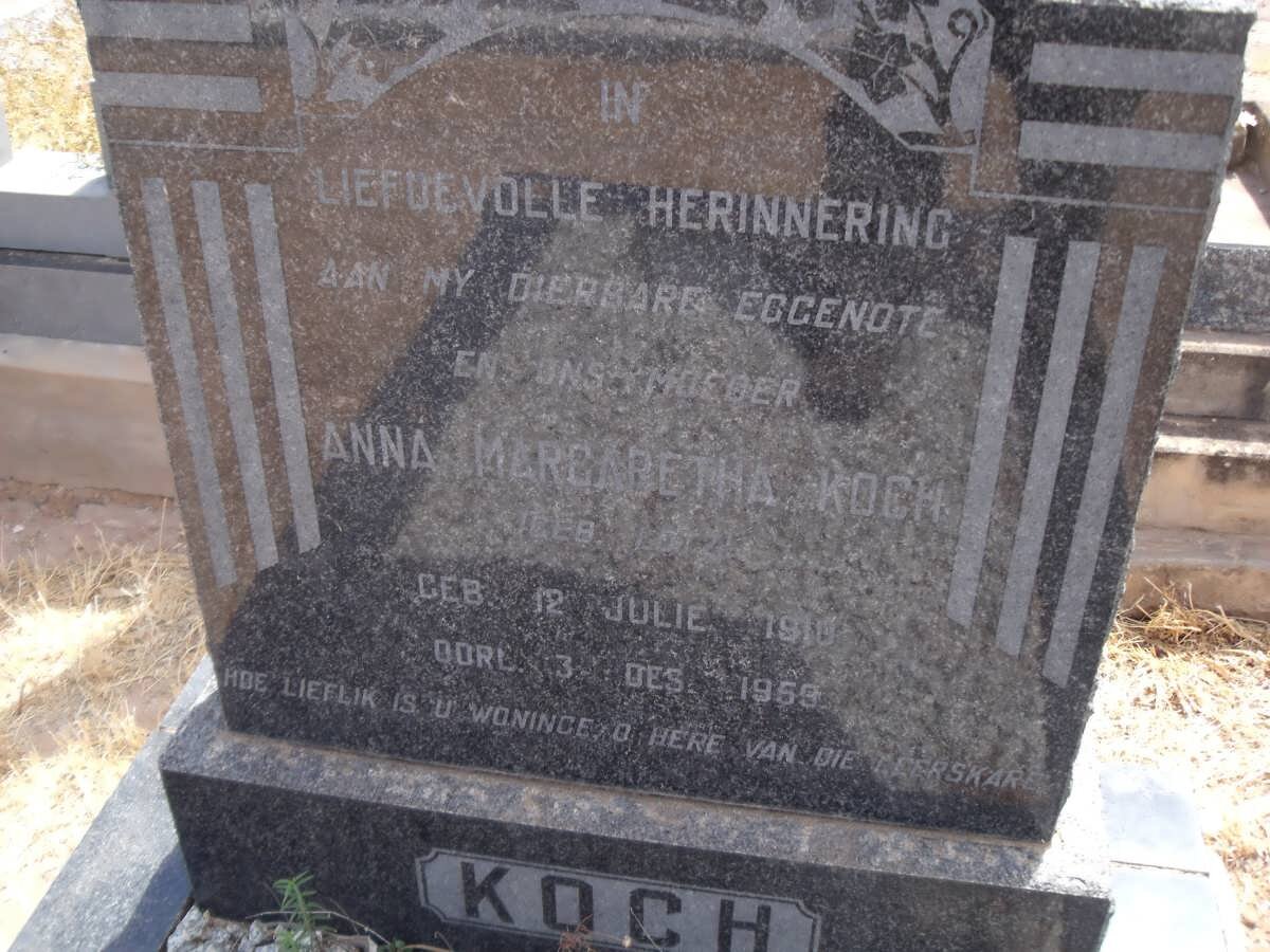 KOCH Anna Margaretha 1910-1953