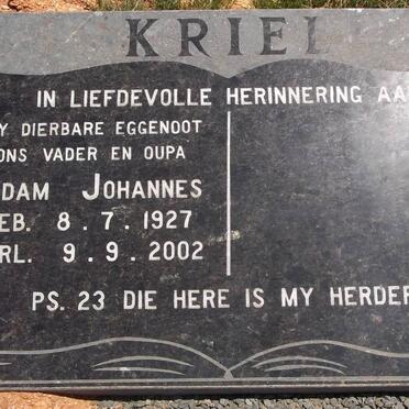 KRIEL Adam Johannes 1927-2002