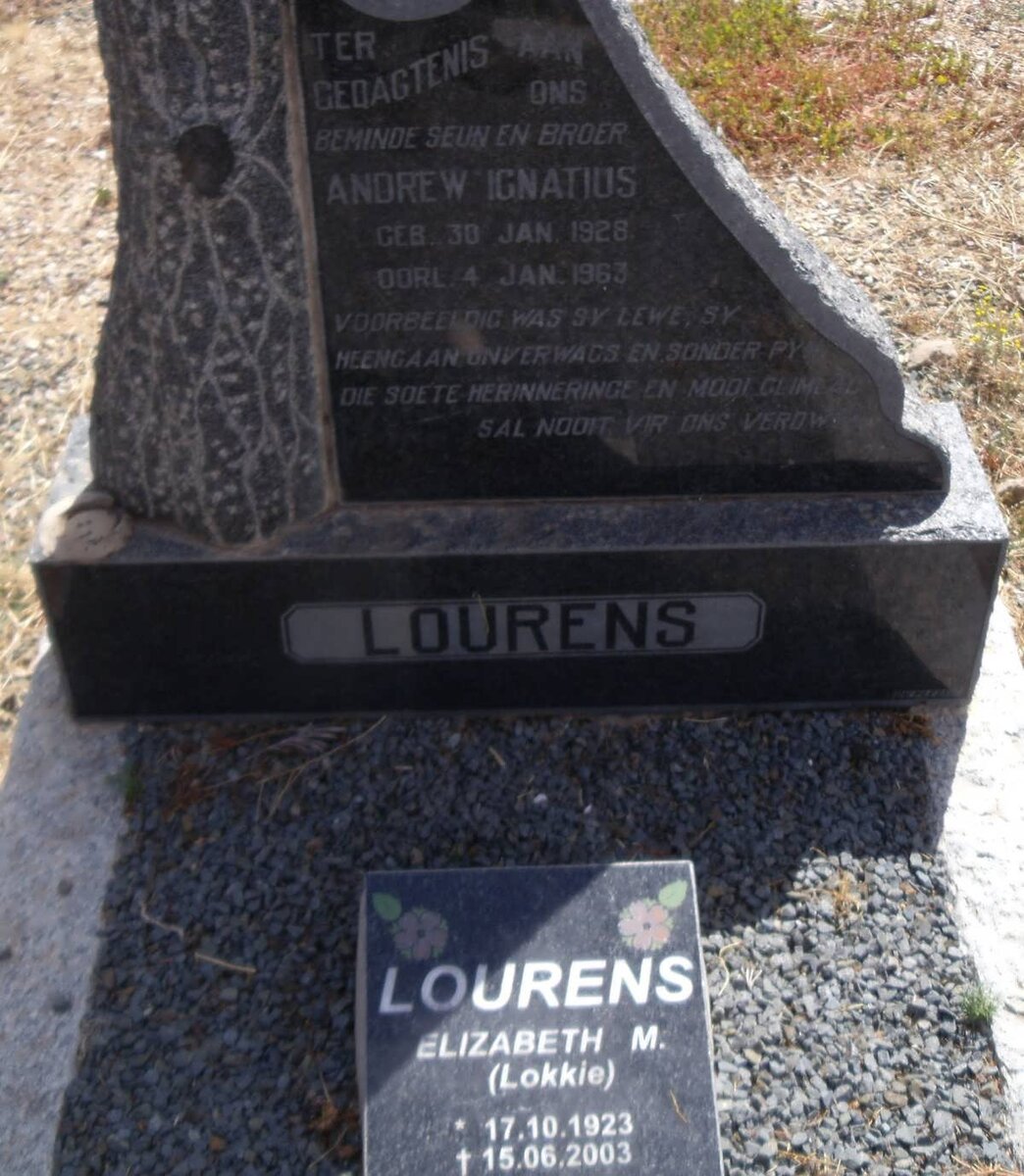 LOURENS Andrew Ignatius 1928-1963