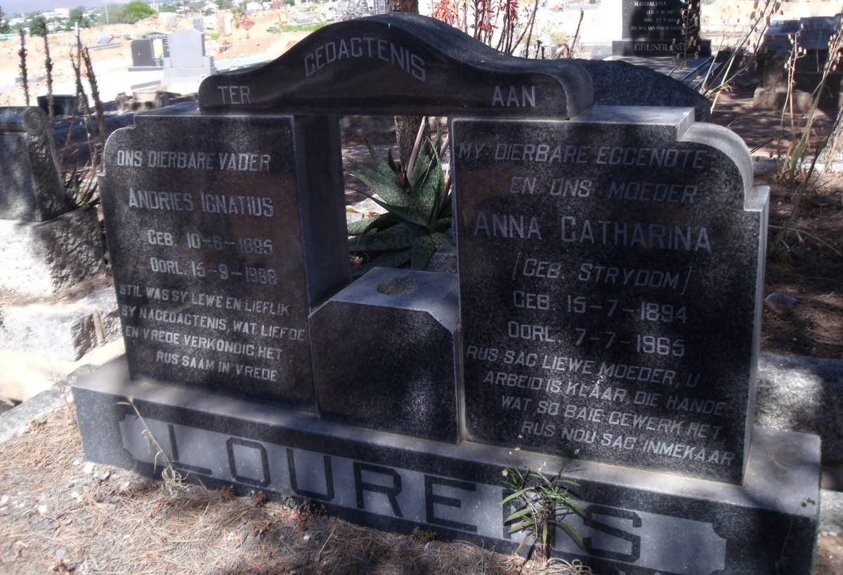 LOURENS Andries Ignatius 1895-1968 &amp; Anna Catharina STRYDOM 1894-1965