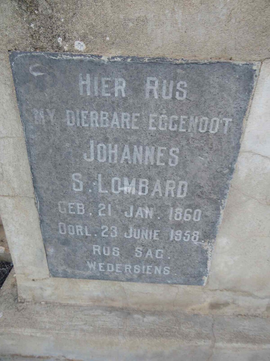 LOMBARD Johannes S. 1860-1958