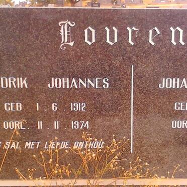 LOURENS Hendrik Johannes 1912-1974 &amp; Johanna Paulina 1915-1994