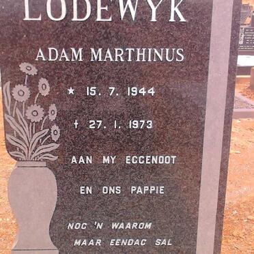 LODEWYK Adam Marthinus 1944-1973