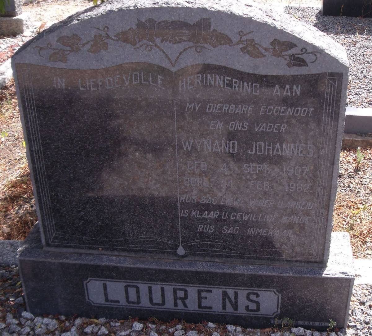 LOURENS Wynand Johannes 1907-1962
