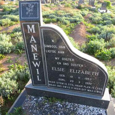 MANEWIL Elsie Elizabeth 1953-1992