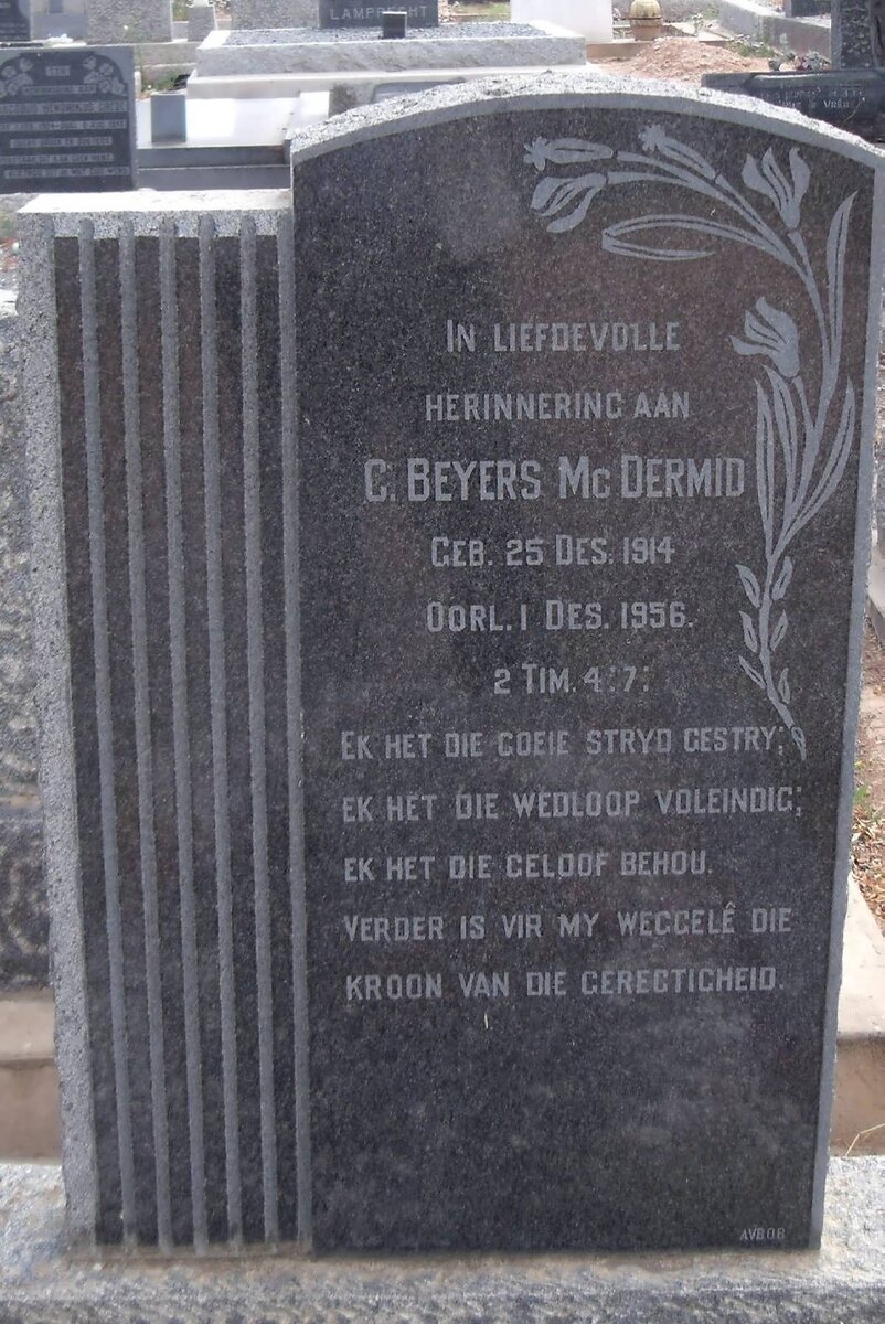 McDERMID C. Beyers 1914-1956