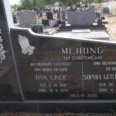 MEIRING Ryk Linde 1901-1976 &amp; Sophia Gertruida MYBURGH 1910-1981