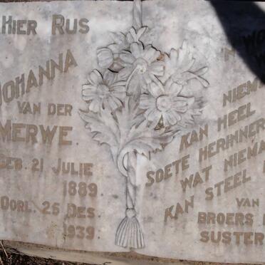 MERWE Johanna, van der 1889-1939