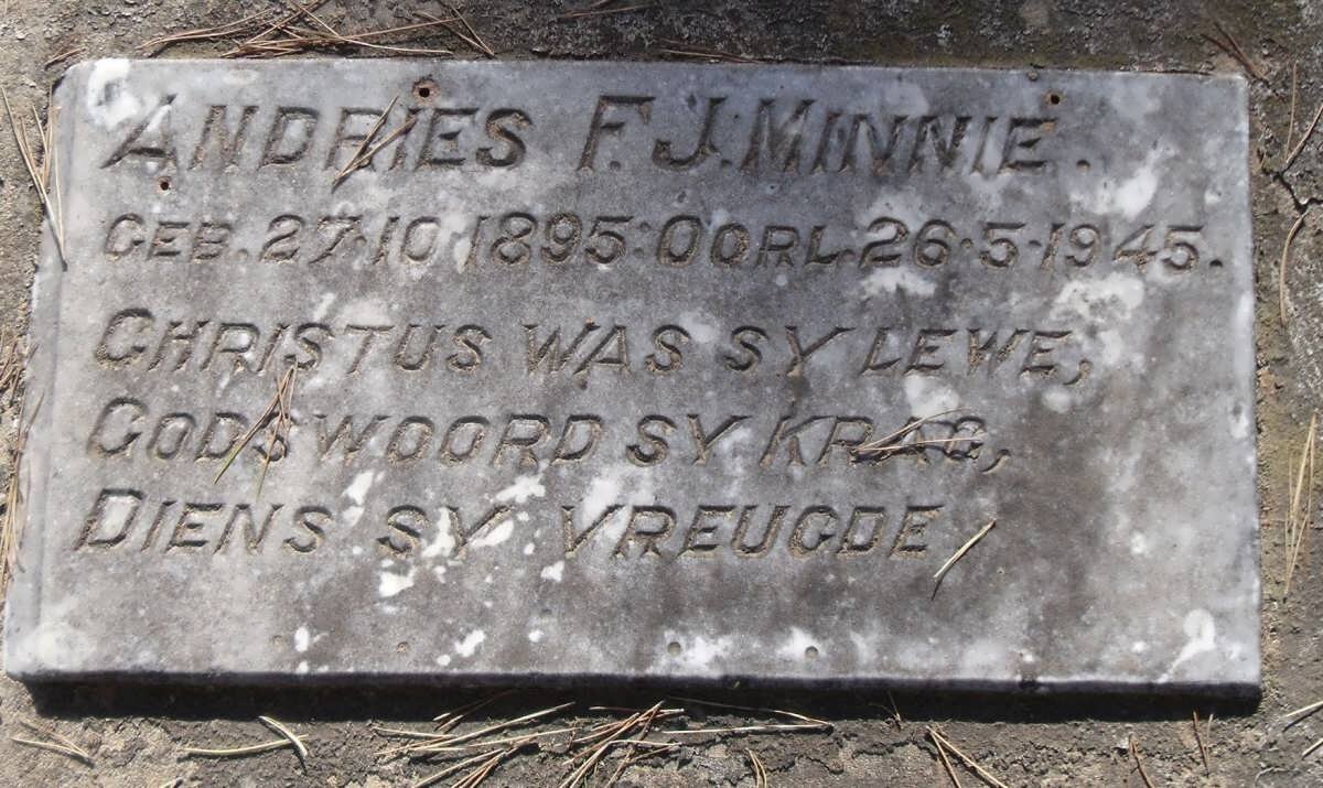 MINNIE Andries F.J. 1895-1945
