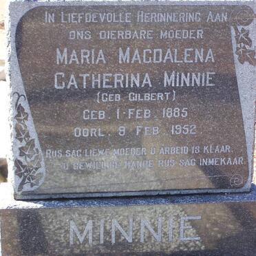 MINNIE Maria Magdalena Catherina nee GILBERT 1885-1952