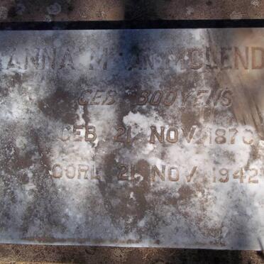 MOLENDORF Anna M., van nee BOOYENS 1870-1942