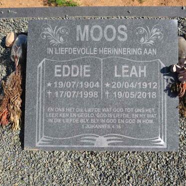 MOOS Eddie 1904-1998 & Leah 1912-2018