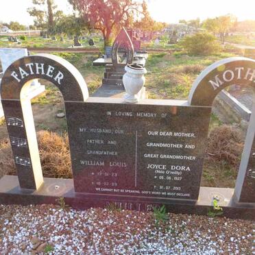 MULLER Willem Louis 1923-1989 & Joyce Dora O'REILLY 1927-2013