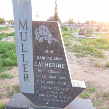 MULLER Catherine nee ROMAN 1908-1988