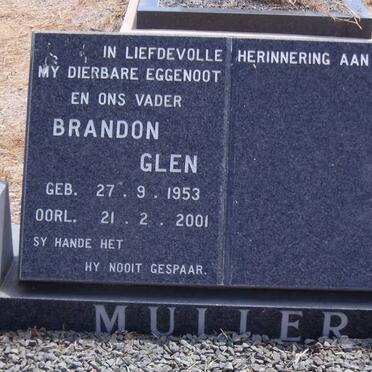 MULLER Brandon Glen 1953-2001