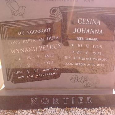 NORTIER Wynand Petrus 1895-1973 &amp; Gesina Johanna SCHAAP 1908-1993