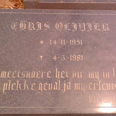 OLIVIER Chris 1951-1981