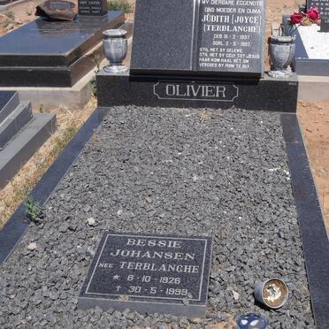 OLIVIER Judith nee TERBLANCHE 1937-1997 :: JOHANSEN Bessie nee TERBLANCHE 1926-1999