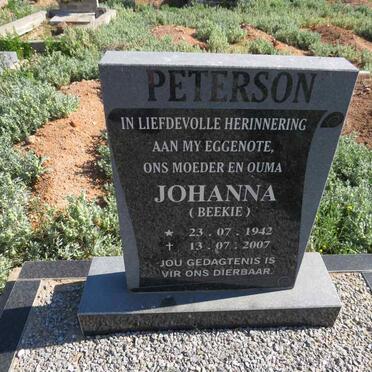 PETERSON Johanna 1942-2007