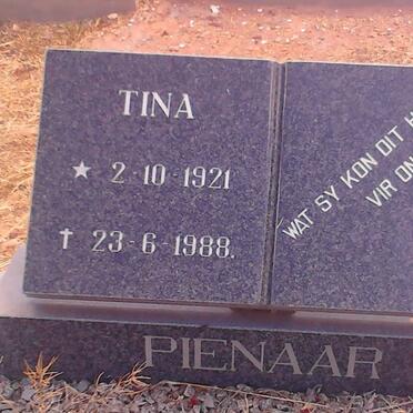PIENAAR Tina 1921-1988