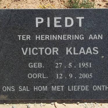 PIEDT Victor Klaas 1951-2005