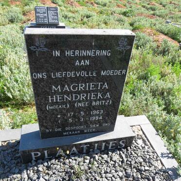 PLAATJIES Magrieta Hendrieka nee BRITZ 1963-1994