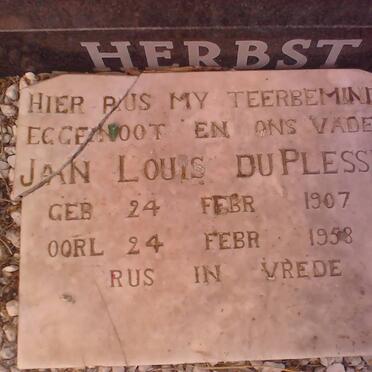 PLESSIS Jan Louis, du 1907-1958 &amp; Anna Catharina 1917