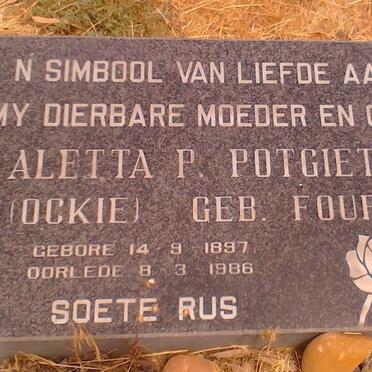 POTGIETER Aletta P. nee FOURIE 1897-1986