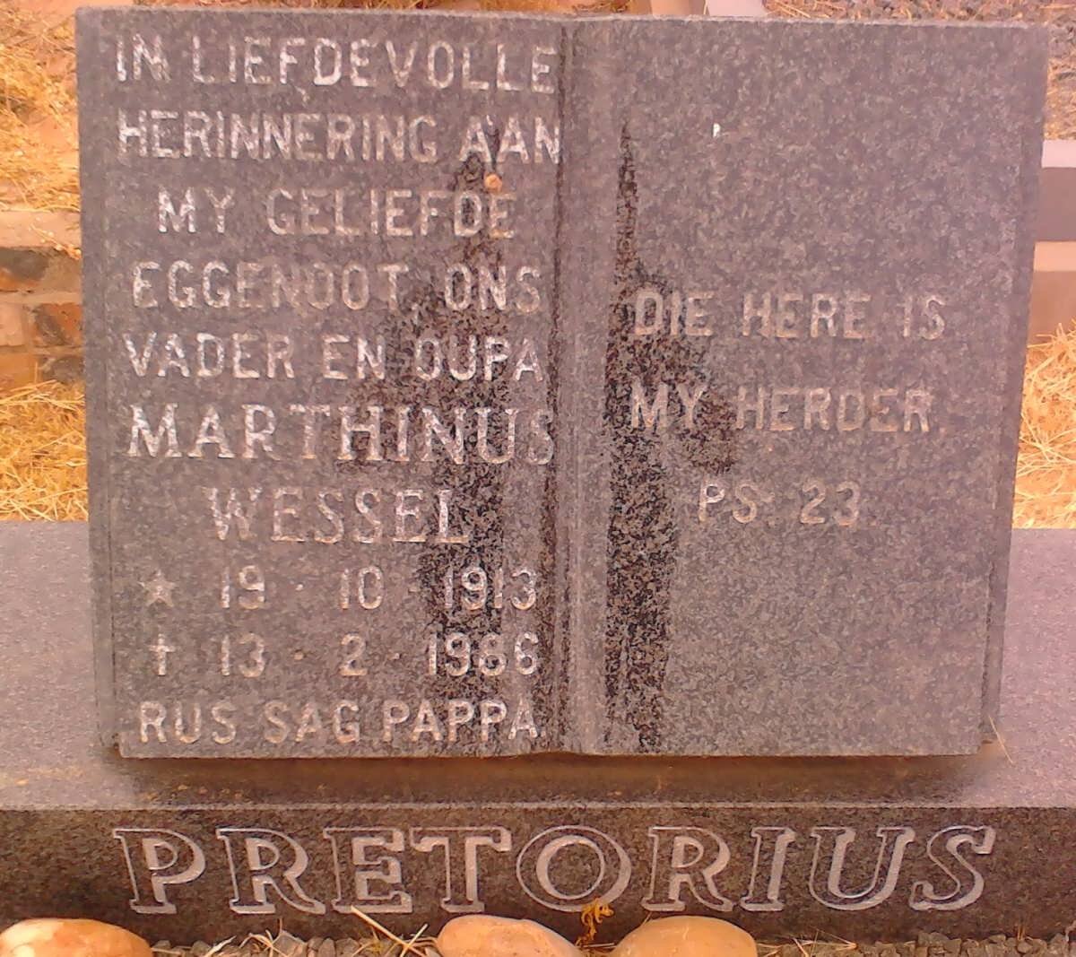 PRETORIUS Marthinus Wessel 1913-1986