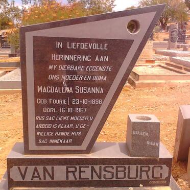 RENSBURG Magdalena Susanna, van 1898-1967