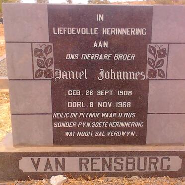 RENSBURG Daniel Johannes, van 1908-1968