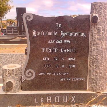 ROUX Burger Daniel, le 1894-1978