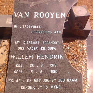ROOYEN Willem Hendrik, van 1919-1990