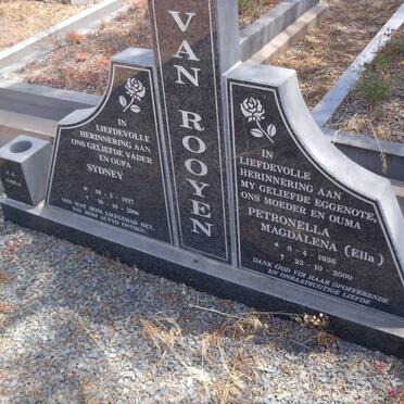 ROOYEN Sydney, van  1937-2006 &amp; Petronella Magdalena 1936-2000