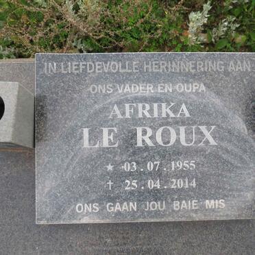 ROUX Afrika, le 1955-2014