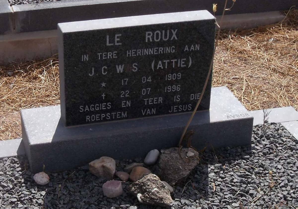 ROUX J.C.W.S., le 1909-1996