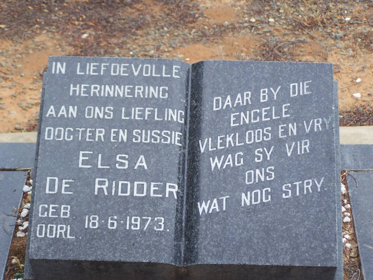 RIDDER Elsa, de 1973-1973