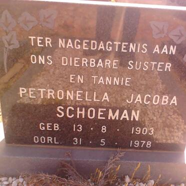 SCHOEMAN Petronella Jacoba 1903-1978