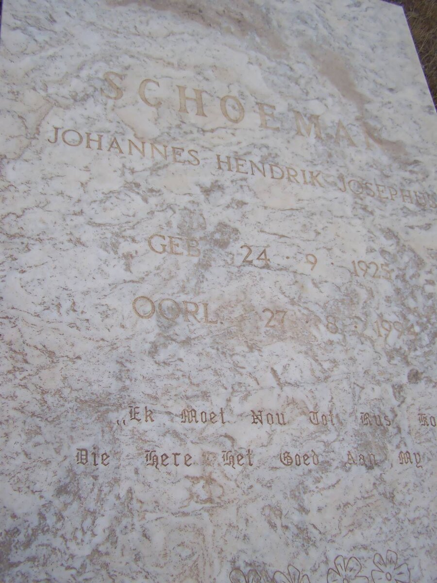 SCHOEMAN Johannes Hendrik Josephus 1925-1994