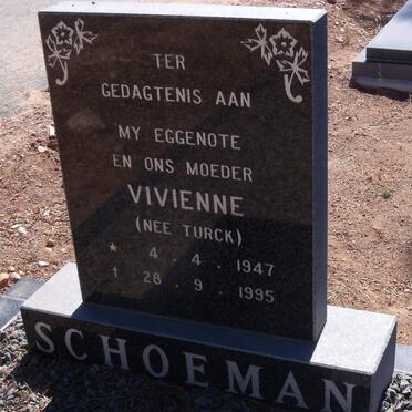 SCHOEMAN Vivienne nee TURCK 1947-1995