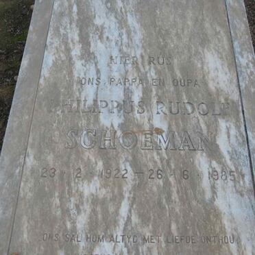 SCHOEMAN Philippus Rudolf 1922-1985